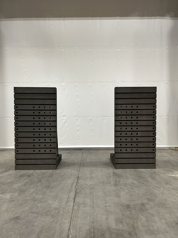 45" x 90-3/4" Betz Angle Plates, Pair, 45" Depth, 1-1/8" T-Slots on 6" Centers