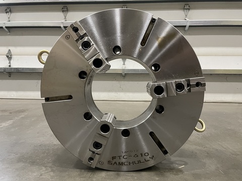 24" Samchully 3-Jaw Scroll Chuck, 10-3/4" Bore, A1-15 Mount, Reversible Jaws, NEW