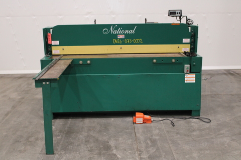 1/4" x 6' National #NH7225, Power Squaring Shear, 1/8" Stainless Capacity, 7.5 HP, 20 SPM