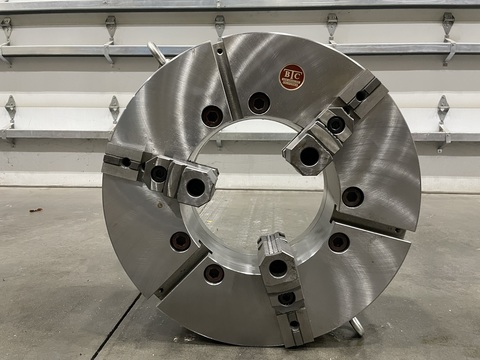 25" BTC 3-Jaw Scroll Chuck, 12.5" Bore, A1-20 Mount, Reversible Top Jaws, 2-Piece, NEW