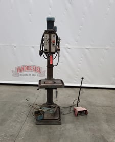 26" HM Machinery #A008, Drill Press, 16" x 13" Table, 5-1/2" Column diameter, 108-1800 RPM, 7" Stroke