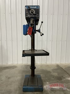 20" Rockwell Delta #70-6X0, Drill Press, 18" x 16" Tilting Table, 375-3750 RPM, #3 MT, 10" Throat