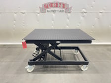 4' x 5' Siegmund Imperial Heavy Duty Mobile Lifting Welding Table, 5/8" Boreholes, 2,200 lb. Capacity