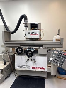 12" x 24" Okamoto #ACC-12-24DX, automatic precision hydraulic surface grinder, 12" diameter x 1.5" W x 5"
