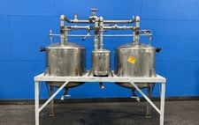 Stainless Steel Tank Still, (1) approx. 10 gallon and (2) approx. 85 gallon