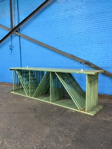 144" x 40" Pallet Racking Uprights, Tear Drop (2 available)
