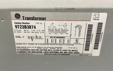 75 KVA 480 Primary, 208/120 Secondary, General Electric #9T23B3874, Transformer