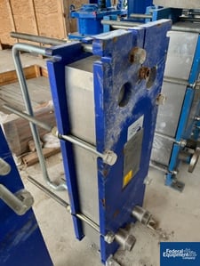 46 sq.ft., Alfa-Laval #M6-MFG, Plate Heat Exchanger, Stainless Steel, 150 psi, 2007