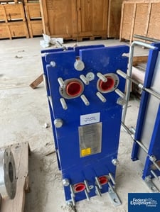 84 sq.ft., Alfa-Laval #M6-MFG, Plate Heat Exchanger, Stainless Steel, 150 psi, unused, 2007