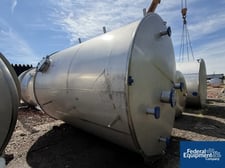 7,500 Gallon Watson, Metal Tank, 304 Stainless Steel, 122" diameter x 153" straight side, dome top, flat
