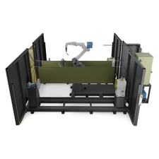 Miller PerformArc PA-2200SS, Ro robotic welding cells 2 station, Panasonic TM-2000 Robot, 2021