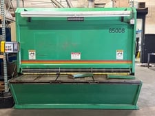 1/2" x 8' Accurshear #85008, Hydraulic Shear, 13" throat, 14 SPM, 36" Back Gauge, 50 HP, SC2 Control, 1999