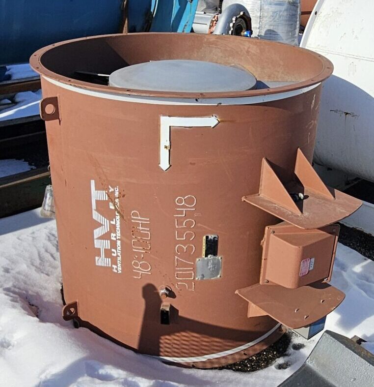 Hurley #HVT-48-26, Ventilation Fan, 48" diameter, 100 HP, 50,000 CFM, 575 V. 3 Ph.