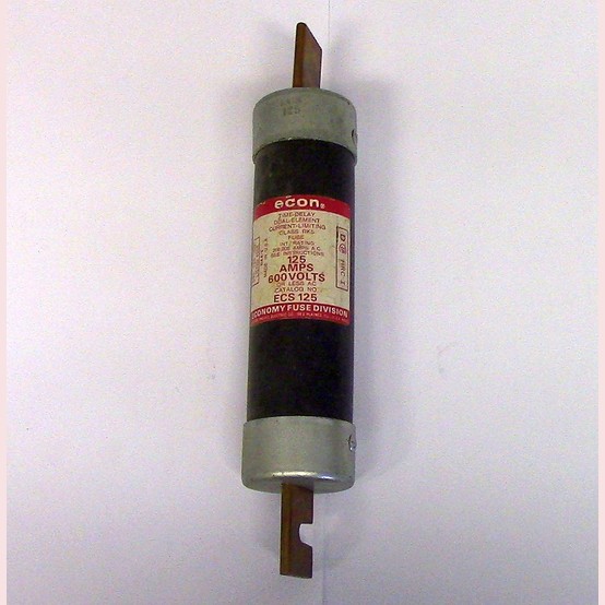 125 Amp 600 Volts Econ #ECS125, Class RK-5 Fuse, Dual Element Time Delay (4 available)