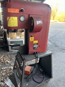 4 Ton, Haeger #412, benchtop hydraulic insertion press, 6" stroke, 12" throat, 1-1/2 HP, foot pedal, on