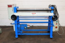 12 gauge x 3' Americor #2006, powered slip roll, 3-1/2" diameter rolls, hand-held remote, 1990