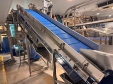Turatti, Dual-Stage Dewatering Conveyor System, 33" wide x 18' long conveyor, stainless steel water