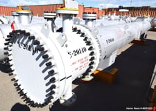 2,143 sq.ft., 412 psi shell, 372 psi tube, Ilsung #AEU, Carbon Steel Shell & Tube Heat Exchanger, 4-Pass
