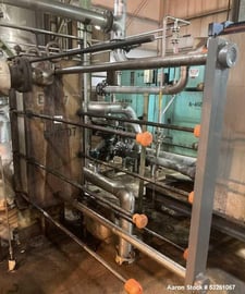 1,000 sq.ft., Alfa-Laval, stainless steel plate & frame heat e