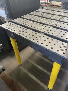 3.2' x 3.8' Strong Hold, Steel Top Welding Table