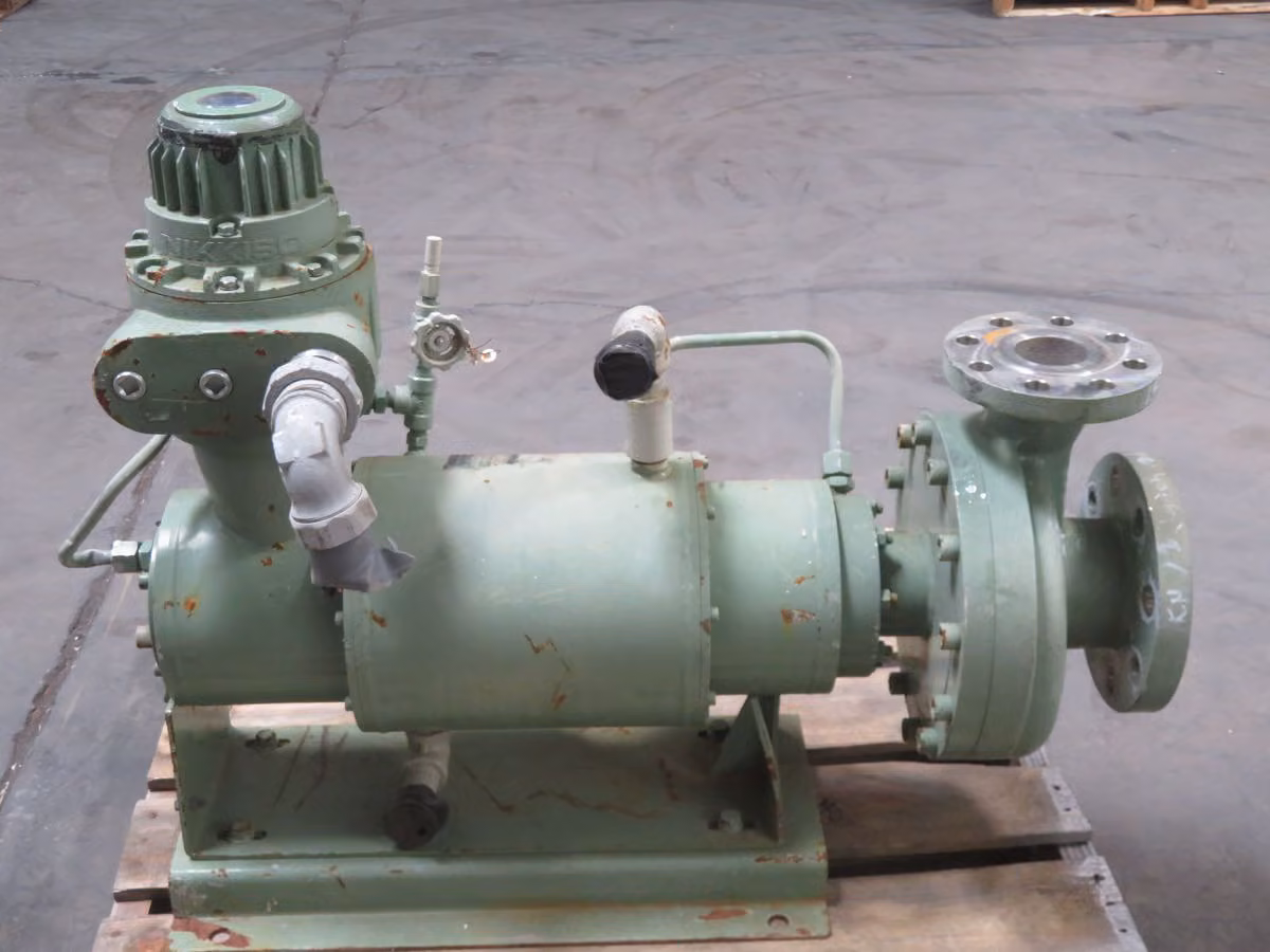 428 GPM @ 150' TDH, Nikkiso #HT25D-C4, Non-Seal Canned Motor Centrifugal Pump, 32.18 HP, 3600 RPM, 460 V., 3