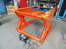4,000 Lb. Presto #XZ44-40, Electric/Hydraulic Lift Table, 48" x 40" Platform, 7"-42" Height, 120/240 V., 1 HP