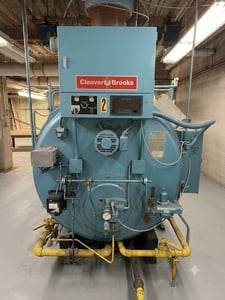 70 HP Cleaver-Brooks #CB200-70, 125 PSI, 2.9M BTU, Dual Fuel Gas/Oil Fired Packaged Firetube Boiler
