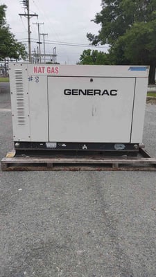 35 KW Generac #SG035, Natural Gas Standby Generator, 120/240 Volts, 1 Phase, 25 Hrs