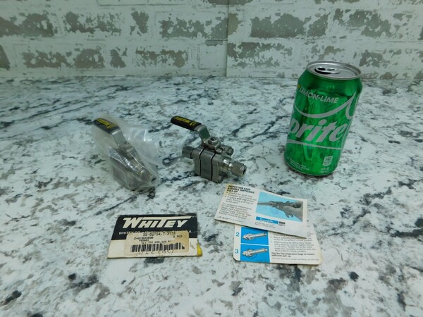 2 NEW Swagelok Whitey 3 Piece Ball Valve, 1/4" Tube, CF3M 316L, SS-62TS4