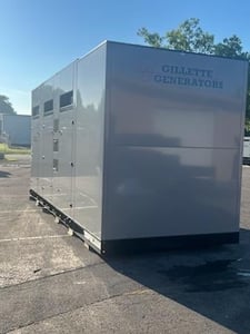 1050 KW Gillette #SP-1M, standby Natural gas Generator, sound attenuated enclosure, 277/480 Volts, 0 Hours