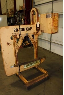40,000 Lb. Caldwell, Coil C-Hook, 30.25" throat, 24-48" width, cradle stand
