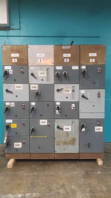 Square D, #4, 4 sections, 11 buckets, motor control center