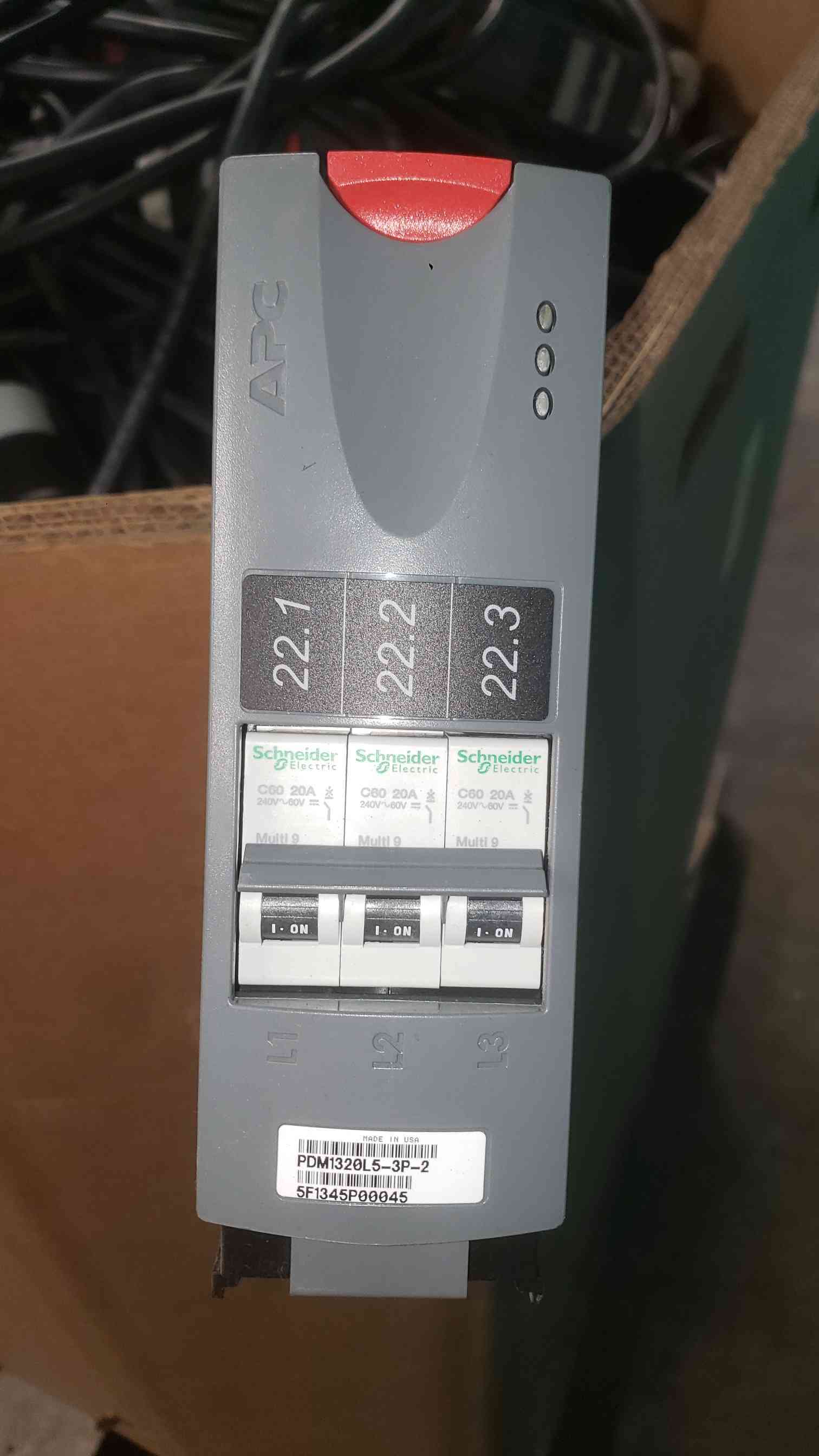 APC power distribution module, LOT of 239, 3 phase, 3 pole, 5W