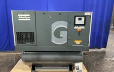 101 cfm, 125 psi, Atlas Copco #GA18FF A 125 FM, Rotary Screw Air Compressor, 25 HP, 88 Gal. Tank, 230 V., 2011