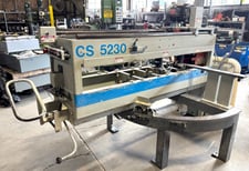 Midwest Automation #CS5230, counter top saw, 16" saw blade, 5 HP, 4-station mortising, 0-45 FPM feed