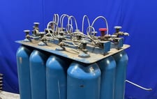Pallini, 12-Cylinder Mobile Gas Storage Rack, 20 Gal. Tanks
