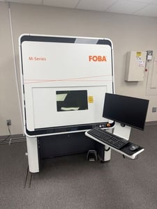 FOBA #M-3000-P, laser marker, 20.5" X, 7-10" Y, 13.8" Z, 38.2" x 19.3" x 17.7" max workpiece size