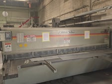 1/4" x 12' Accurshear #625012, hydraulic power squaring shear with programmable back gauge, 20 HP, 2008