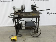 1/8" -2" Ridgid #300, power drive pipe threading machine with Oster stand, 1/2 HP reversible universal drive