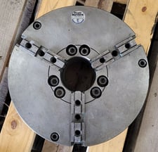 12" Pratt & Whitney Burnerd #1271-53215, 3-jaw chuck, A1-8 back, 3" thru hole