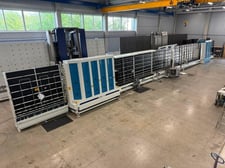 Forel Complete, insulated glass line, 79" x 142" size, super spacer applicator, HM5000 hot melt, R-to-L, 2012