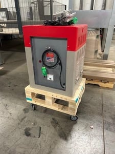 Workrite #4000, RF wood welder, 2-1/2" wood penetration, (4) electronic tubes, hand gun, portable cart