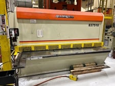 3/8" x 10' Accurshear #837510, hydraulic power squaring shear, 39" Back Gauge, 12" throat, 30 HP, 12-40 SPM