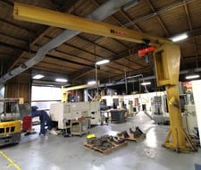 1 Ton, Abell-Howe, CM Hoist and Trolley, 15' Arm