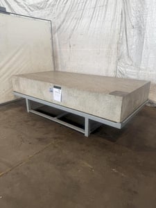 60" x 120" x 16" Tru Stone, Grade A granite surface plate w/ stand