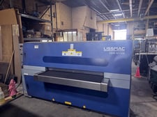Lissmac #SBM-M1500, deburring machine, 60" belt, 4.72" thickness, 13 FPM, 661 lb., dual-side processing, 480