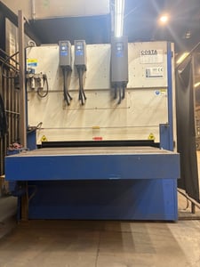 Costa Levigatrici #MD6-CVV-1350, metal deburring & polishing machine, 53.1" work width, 6.3" max thickness