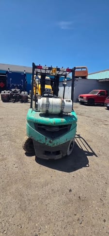 5,000 lb. Mitsubishi #FG25N, LP/gas pneumatic tire forklift, sit-down counterbalance, 24" load center, 2013