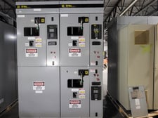 Square D #EG44D, iso-flex motor control ce, 4160 Volts, (3) Vacuum Motor Starters, 2000 amp horizontal bus