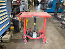 1000 lb. Presto #BP18-10, electric lift table, 20" x 30" platform, 34" - 52" height, 12 V. DC actuator